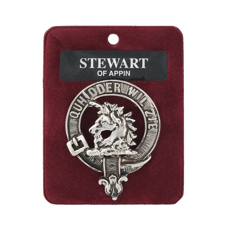 art pewter stewart of appin clan badge