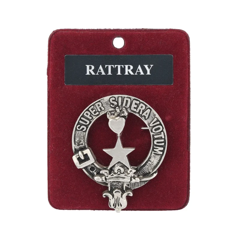 artisan pewter clan badge rattray crest