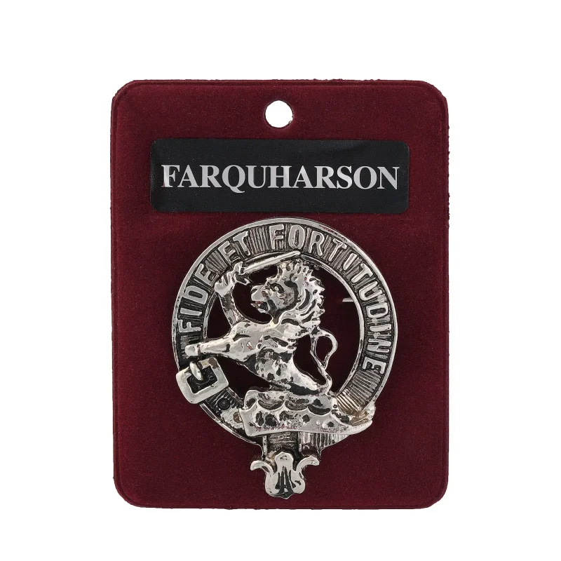 artisan pewter farquharson clan badge