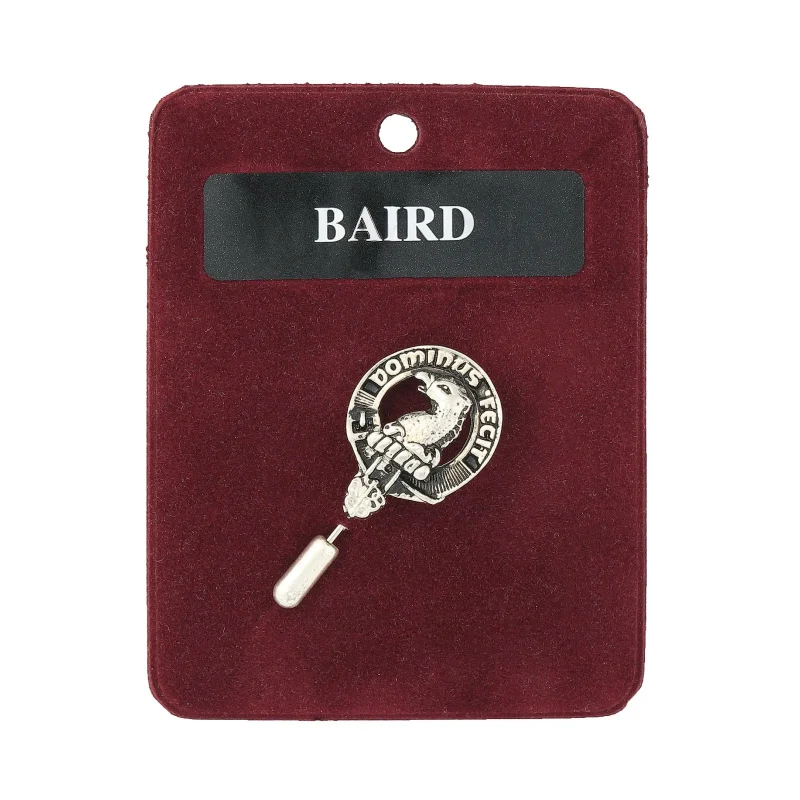 artisan pewter lapel pin baird