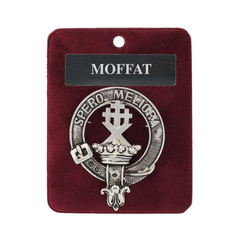 artisan pewter moffat clan badge