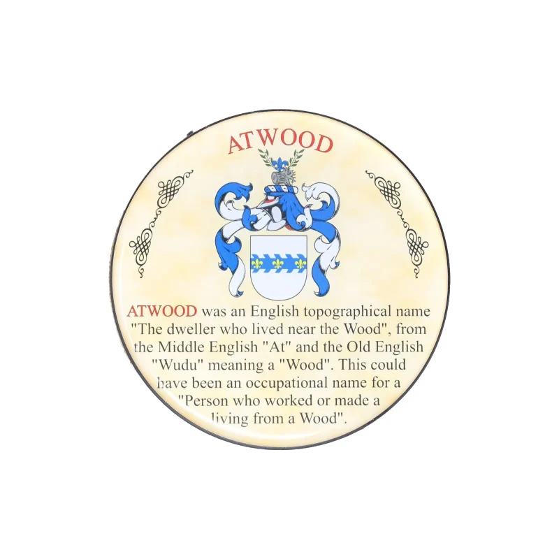 atwood heraldic coaster for drinks