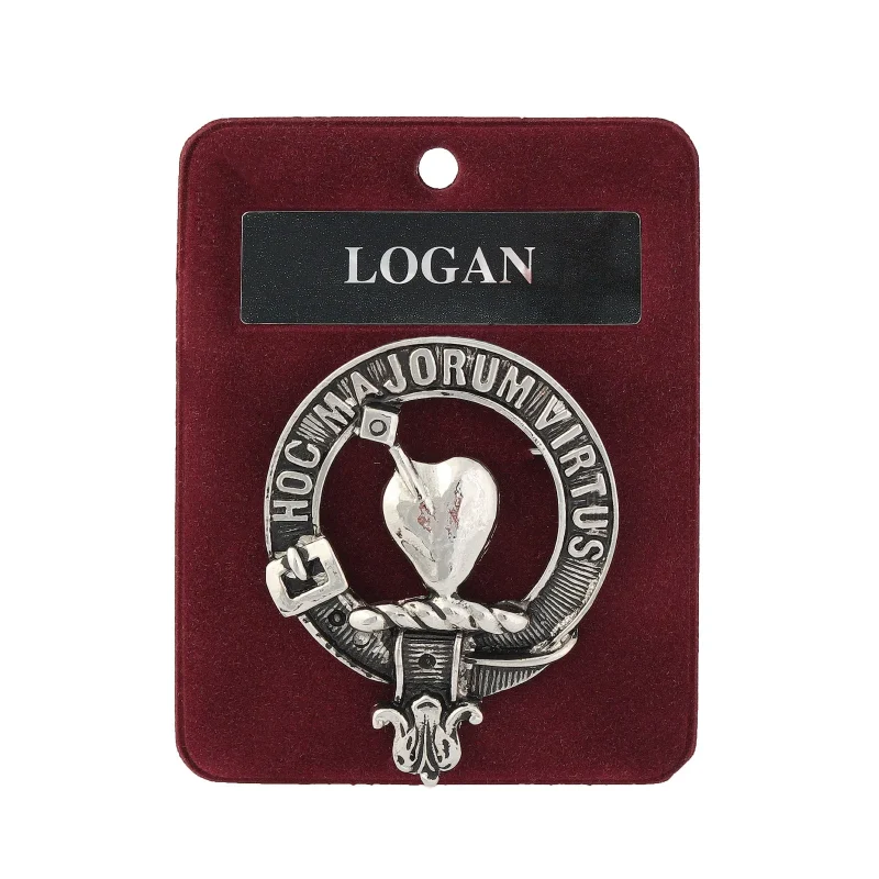 authentic pewter clan badge logan 1 75