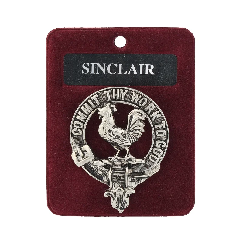 authentic pewter sinclair clan badge