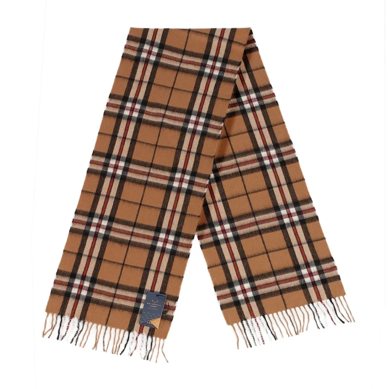 balmoral 100 cashmere scarf thomson camel