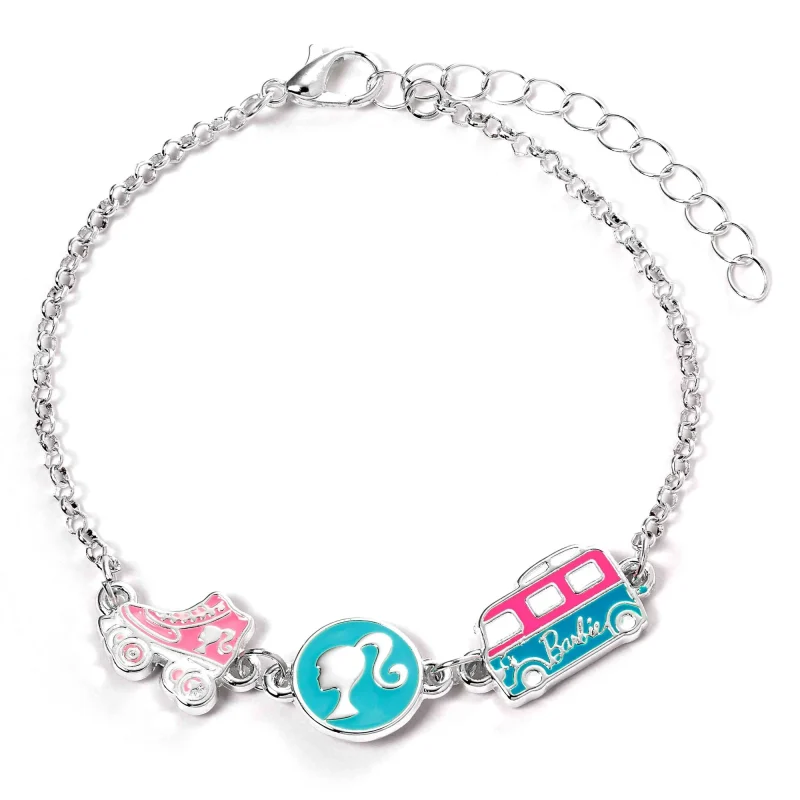 barbie charm bracelet with 3 cute charms si