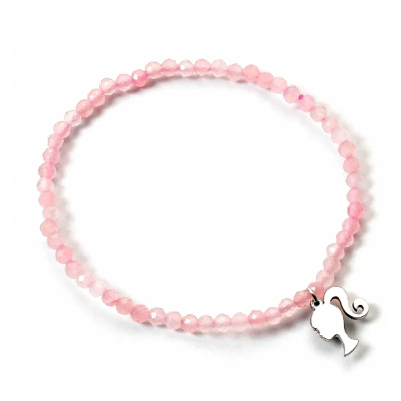 barbie silhouette beads rose quartz jewelry