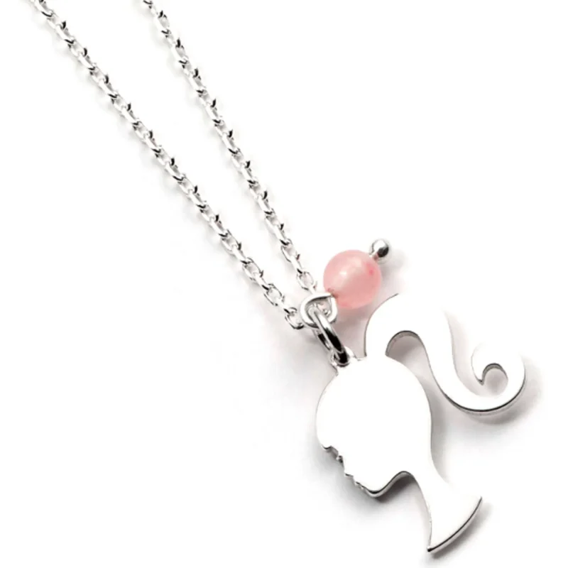 barbie summer silhouette charm necklace