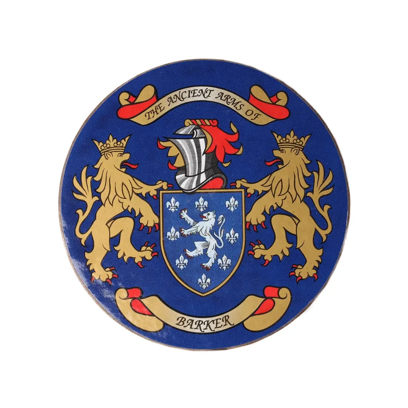 barker coat of arms coasters for home decor