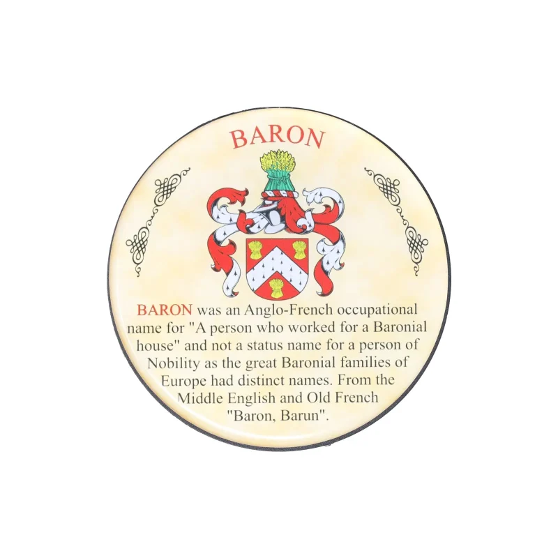 baron heraldic coaster