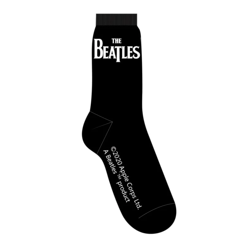 beatles inspired drop t black socks