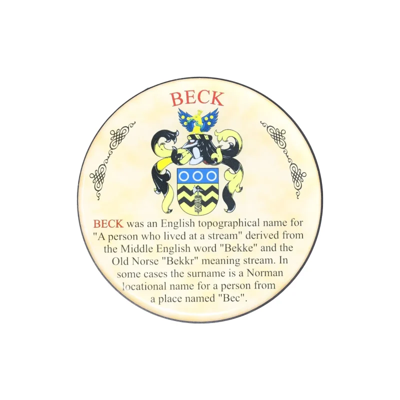 beck heraldic coaster set