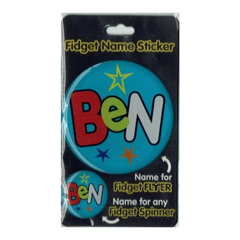 ben fidget flyer name stickers