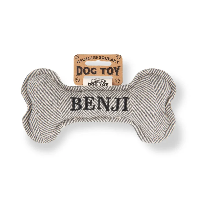 benji squeaky bone dog toy