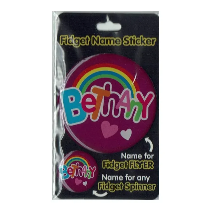 bethany fidget flyer name labels