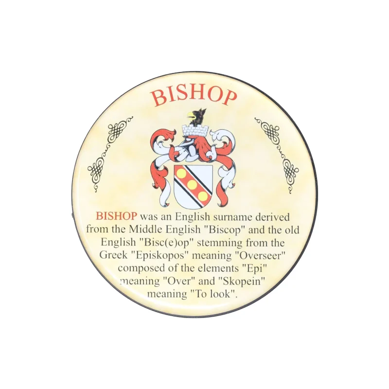 bishop heraldic coaster