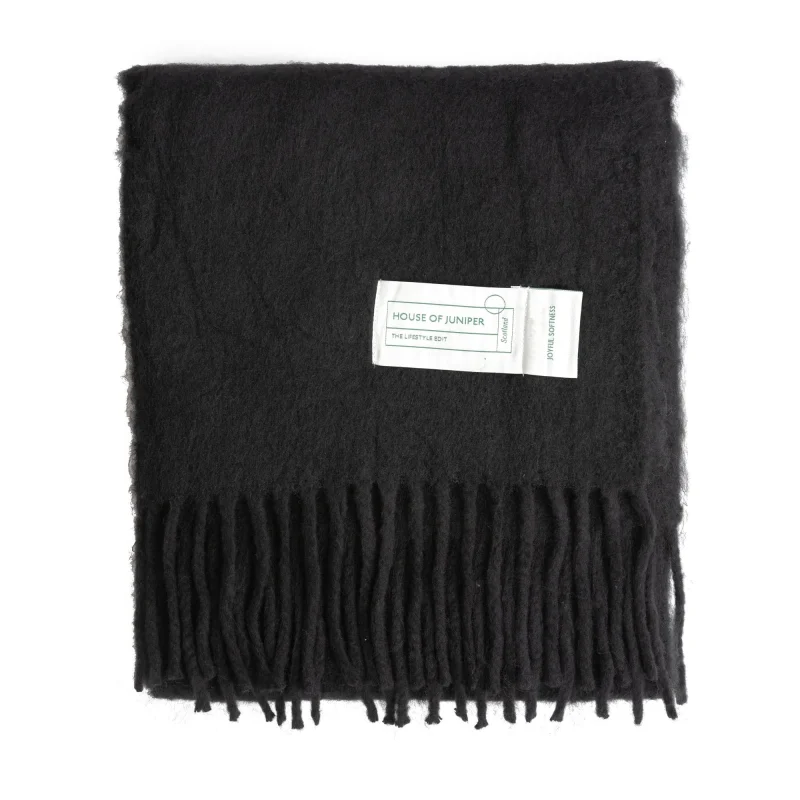 black blanket scarf soft versatile