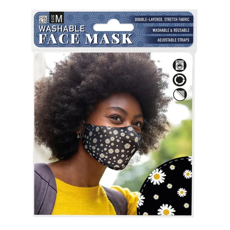 black daisy face masks