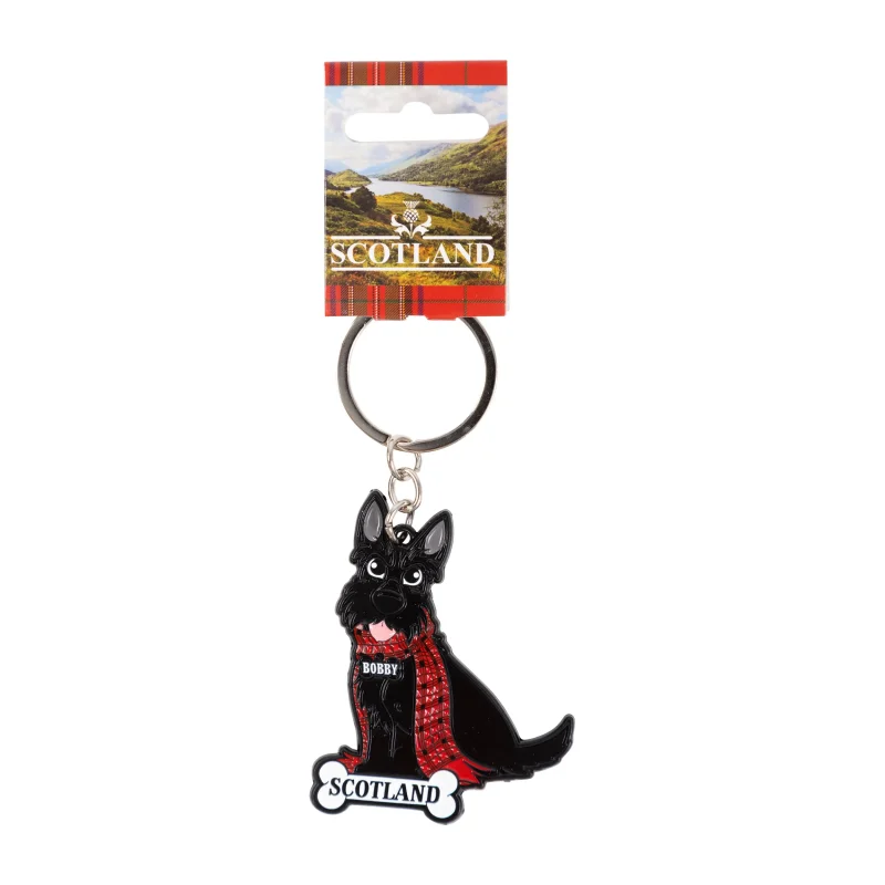 black dog keychain scotland design