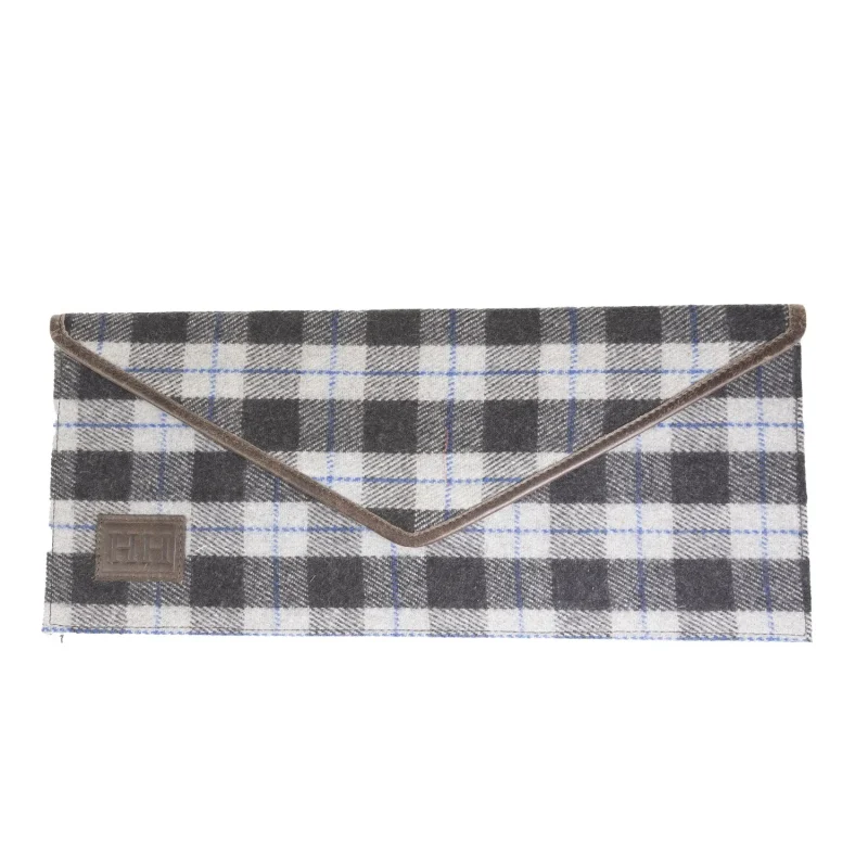 black grey clutch bag