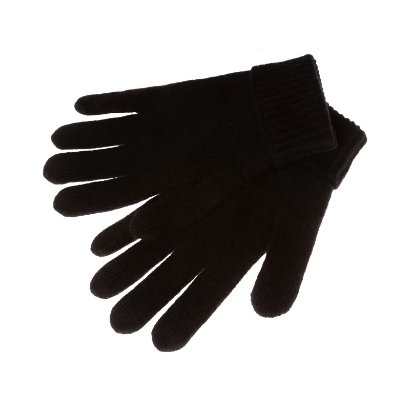 black lambswool mix ladies gloves scaled