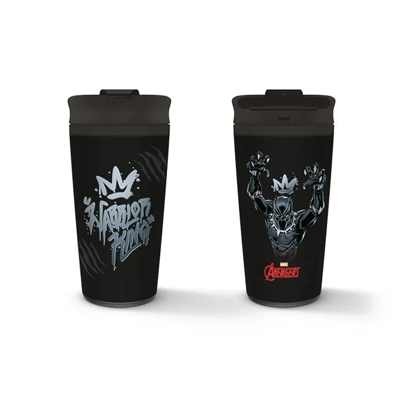 black panther warrior king metal travel mug