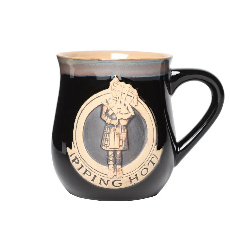 black piper stoneware mug