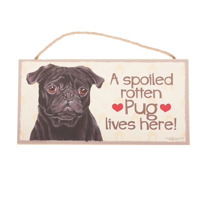 black pug pet plaque for pets