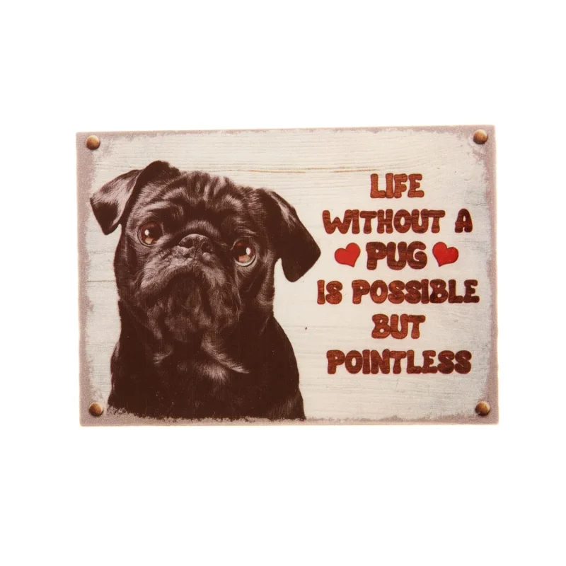 black pug small pet fridge magnet