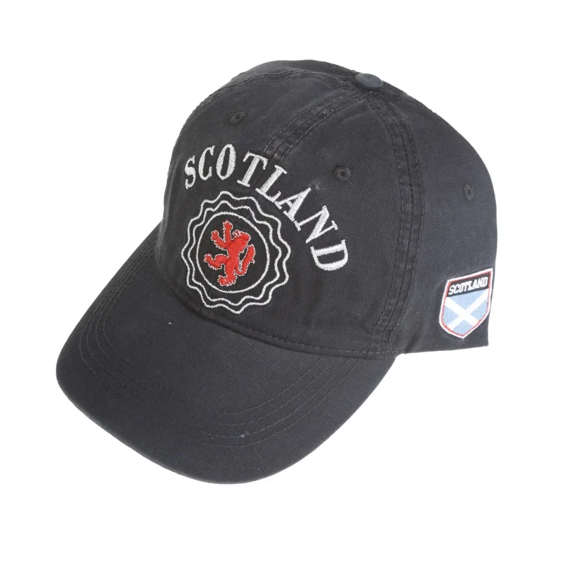 black scotland lion cap w saltire flag side patch