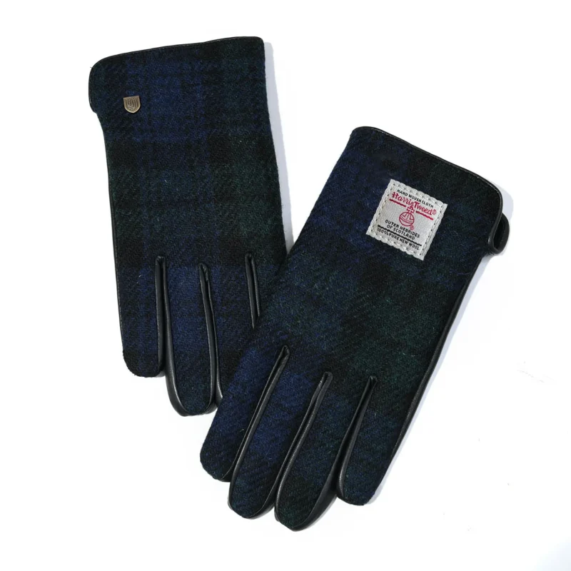 black watch harris tweed ladies gloves