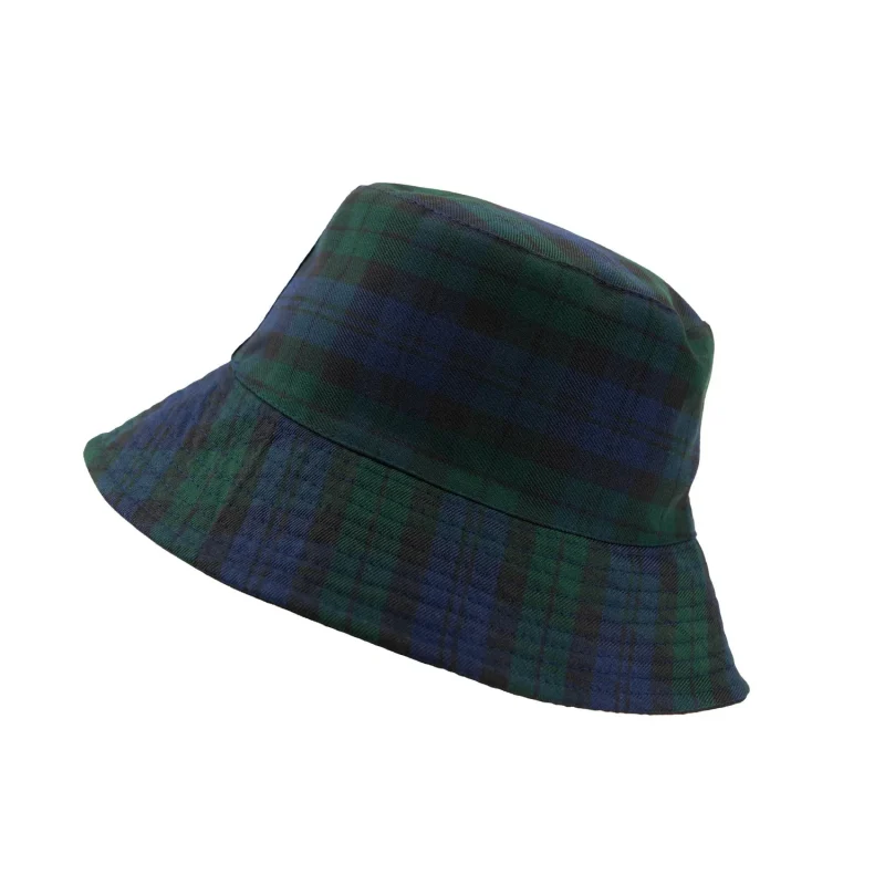 black watch patterned bucket hat