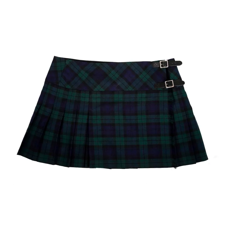 black watch tartan billie kilted skirt for women