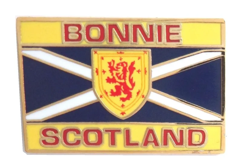 bonnie scotland saltire badge