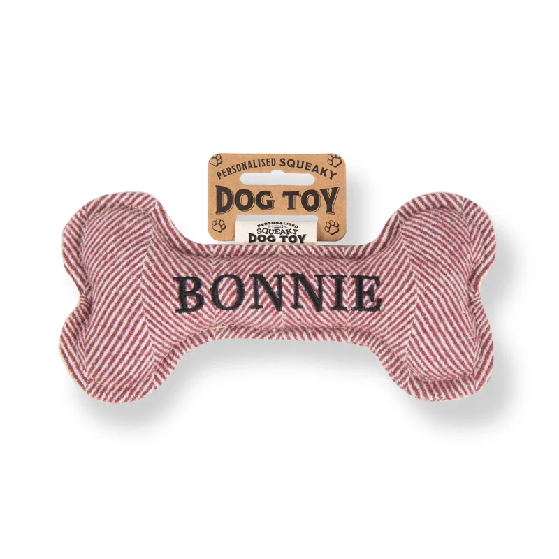 bonnie squeaky bone dog toy