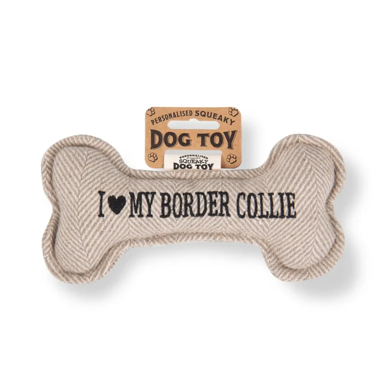 border collie dog toy squeaky bone