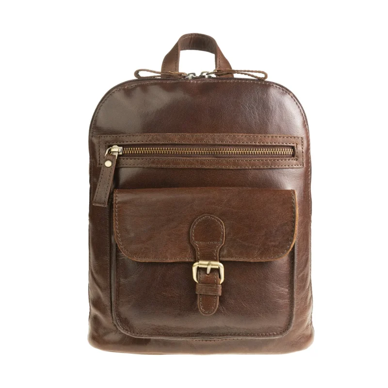 brandy leather backpack 2