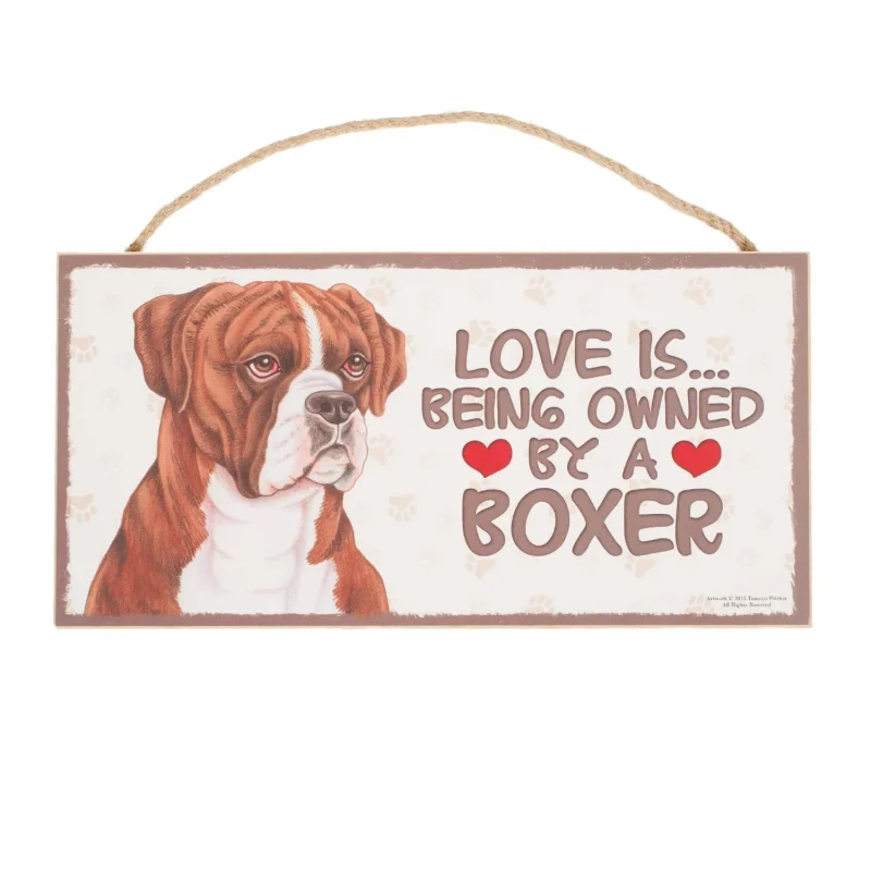 brindle boxer pet plaque personalized