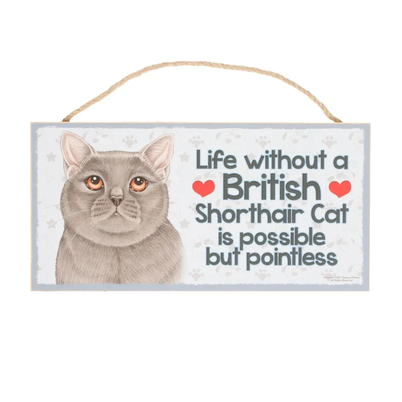 british shorthair cat plaque for pet lovers