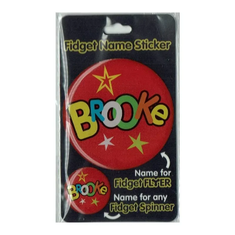 brooke fidget flyer name stickers