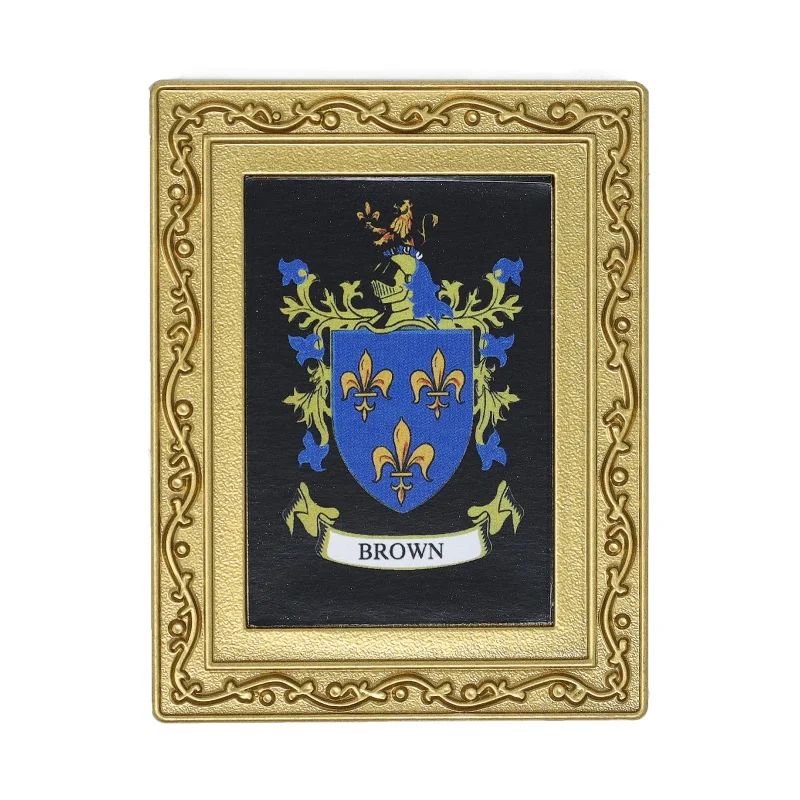 brown coat of arms fridge magnet