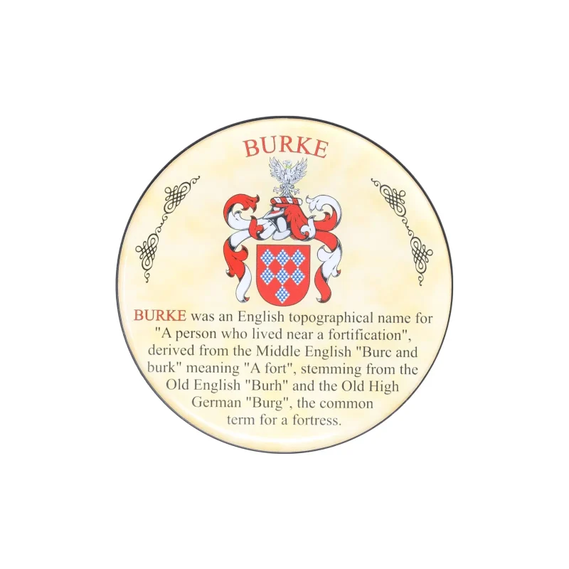 burke heraldic coaster