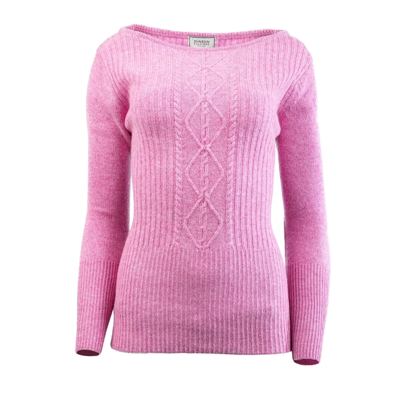 cable crew sweater marl lilac