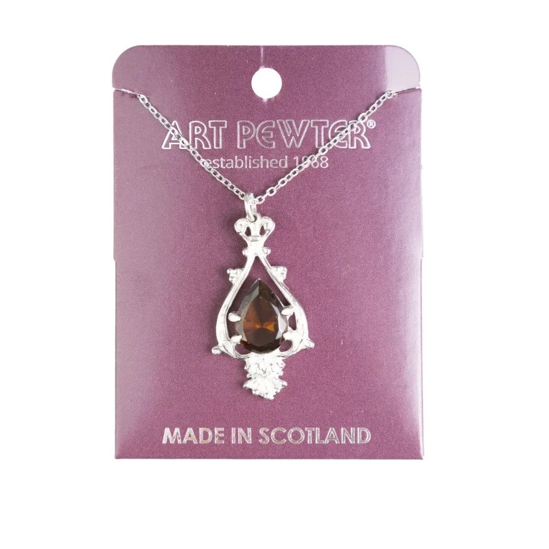 cairngorm teardrop pendant