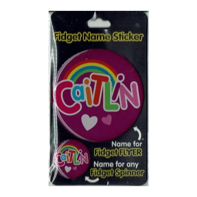 caitlin fidget flyer name stickers