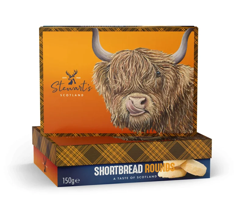 caitlyn h cow shortbread gift box by stewarts