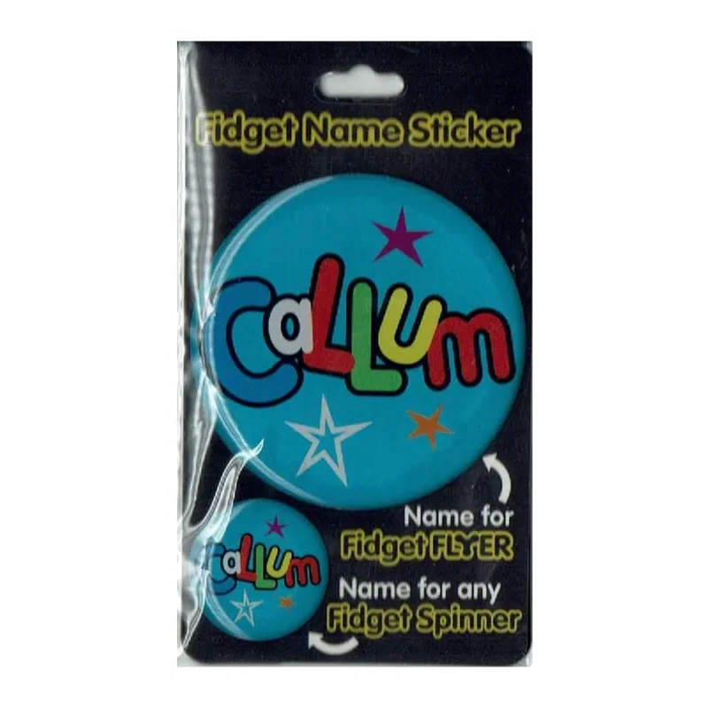 callum fidget flyer name stickers