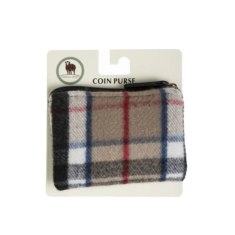 camel thompson tartan purse for women