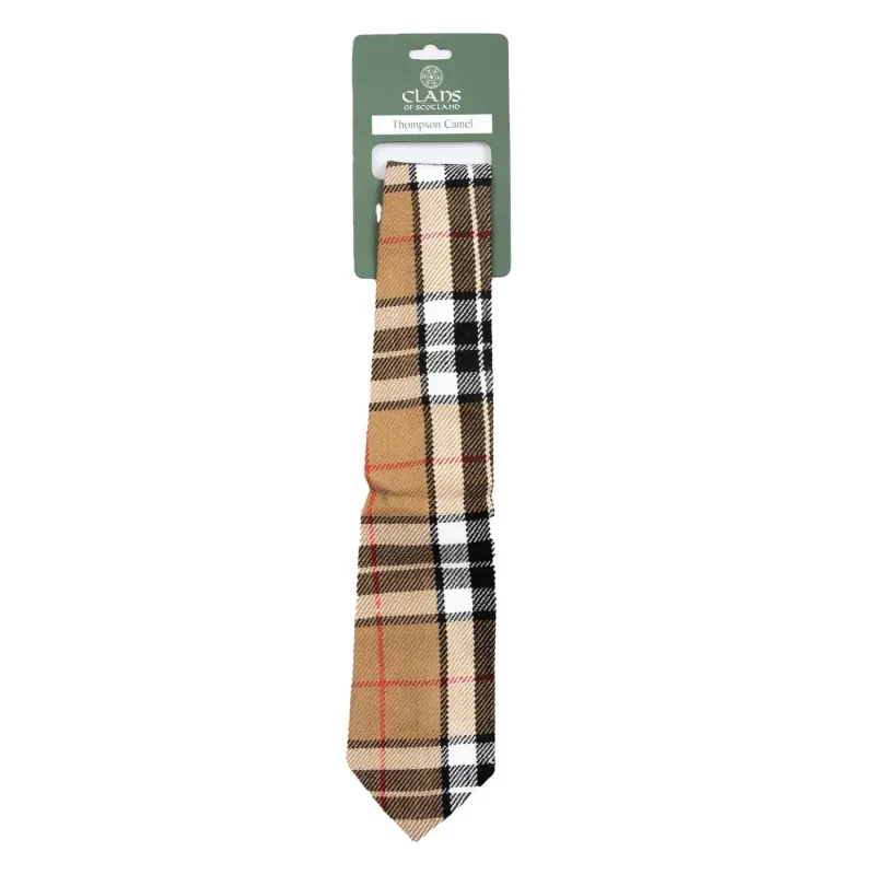 camel thompson tartan tie