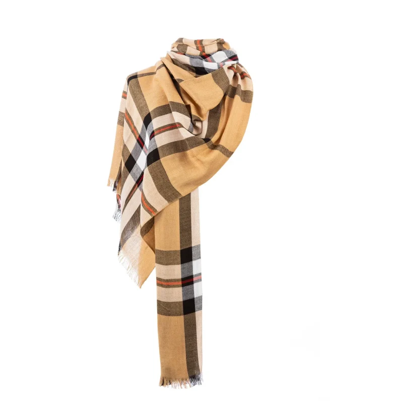 camel thomson tartan stole